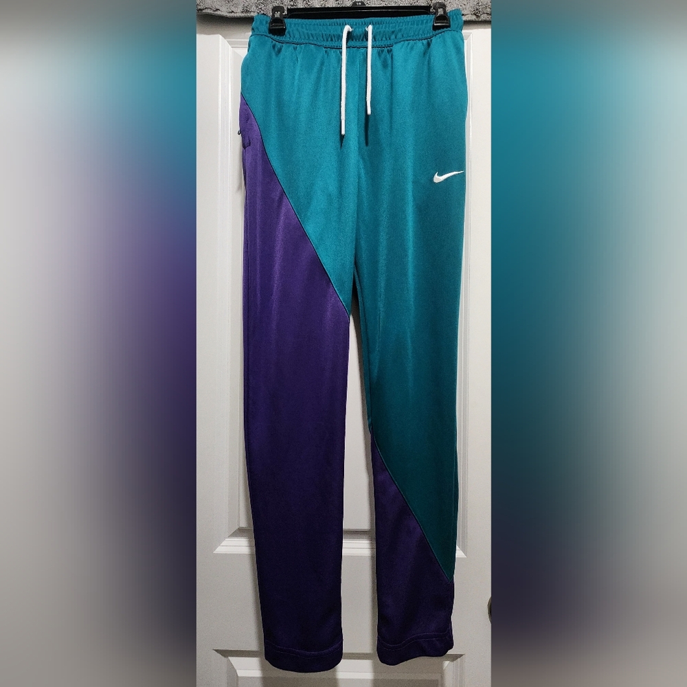Nike Teal and Purple Sweatpants